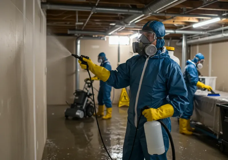 Basement Sanitization and Antimicrobial Treatment process in Rogersville, AL